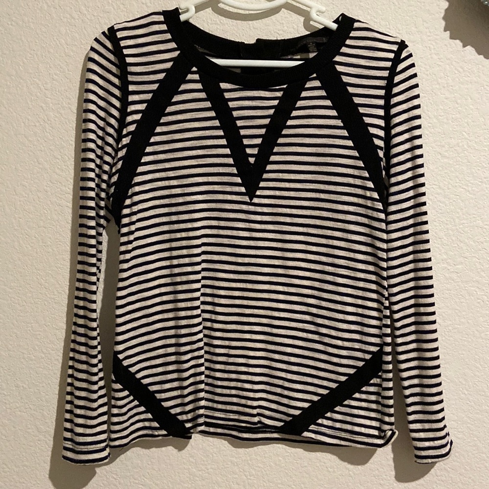 Lucca couture navy blue And white strips asymmetric size S